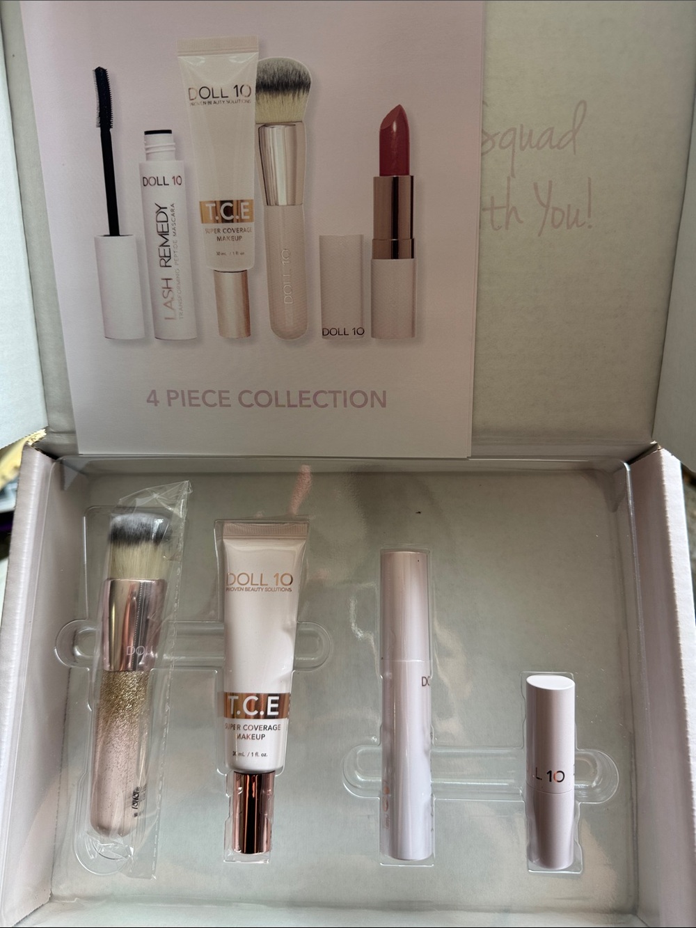 Doll 10 Cream Coverage T.C.E. Primer & Lip Kit in Rose Nude